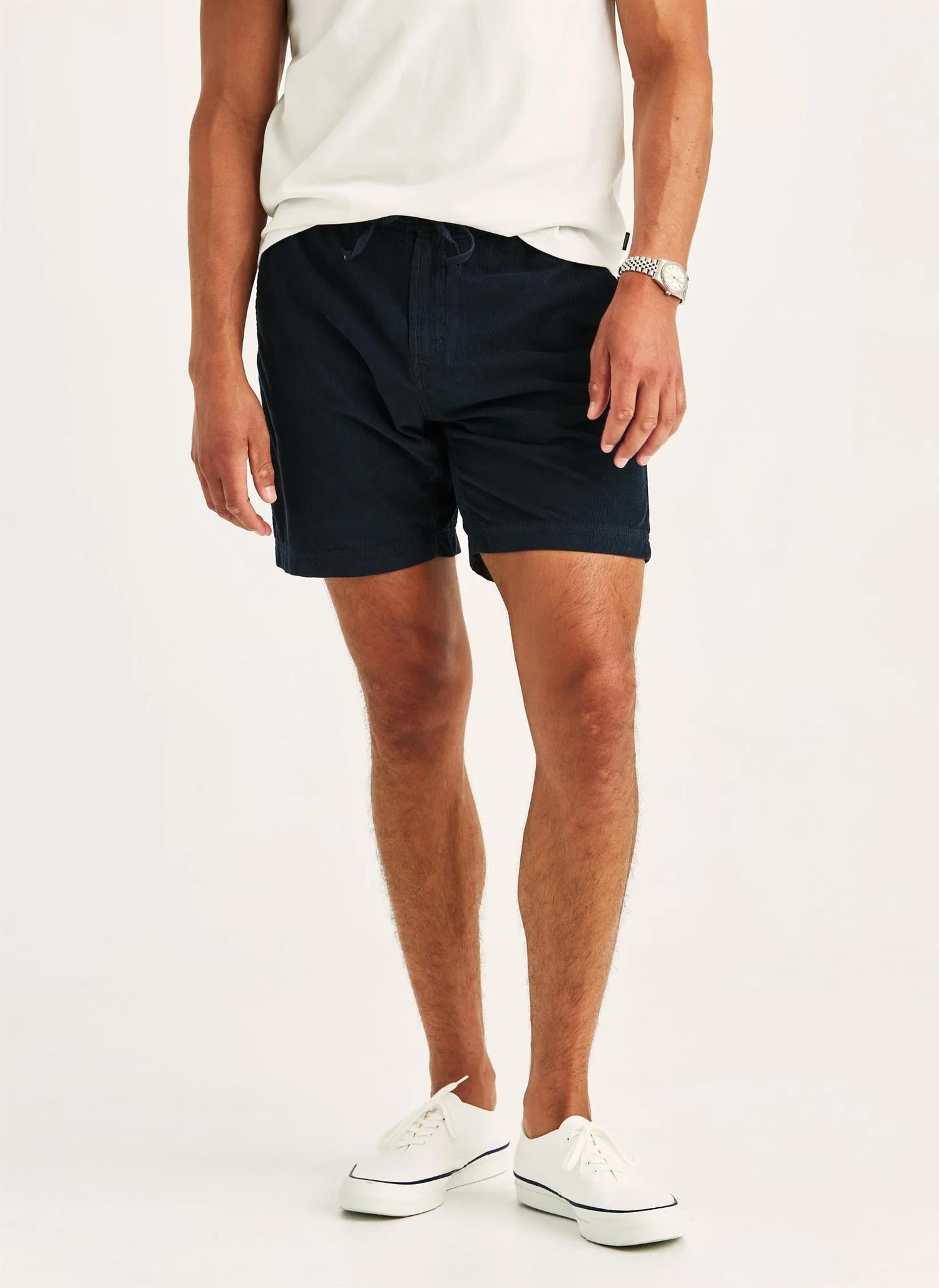 Morris Fenix Cord Shorts Bomull Marine