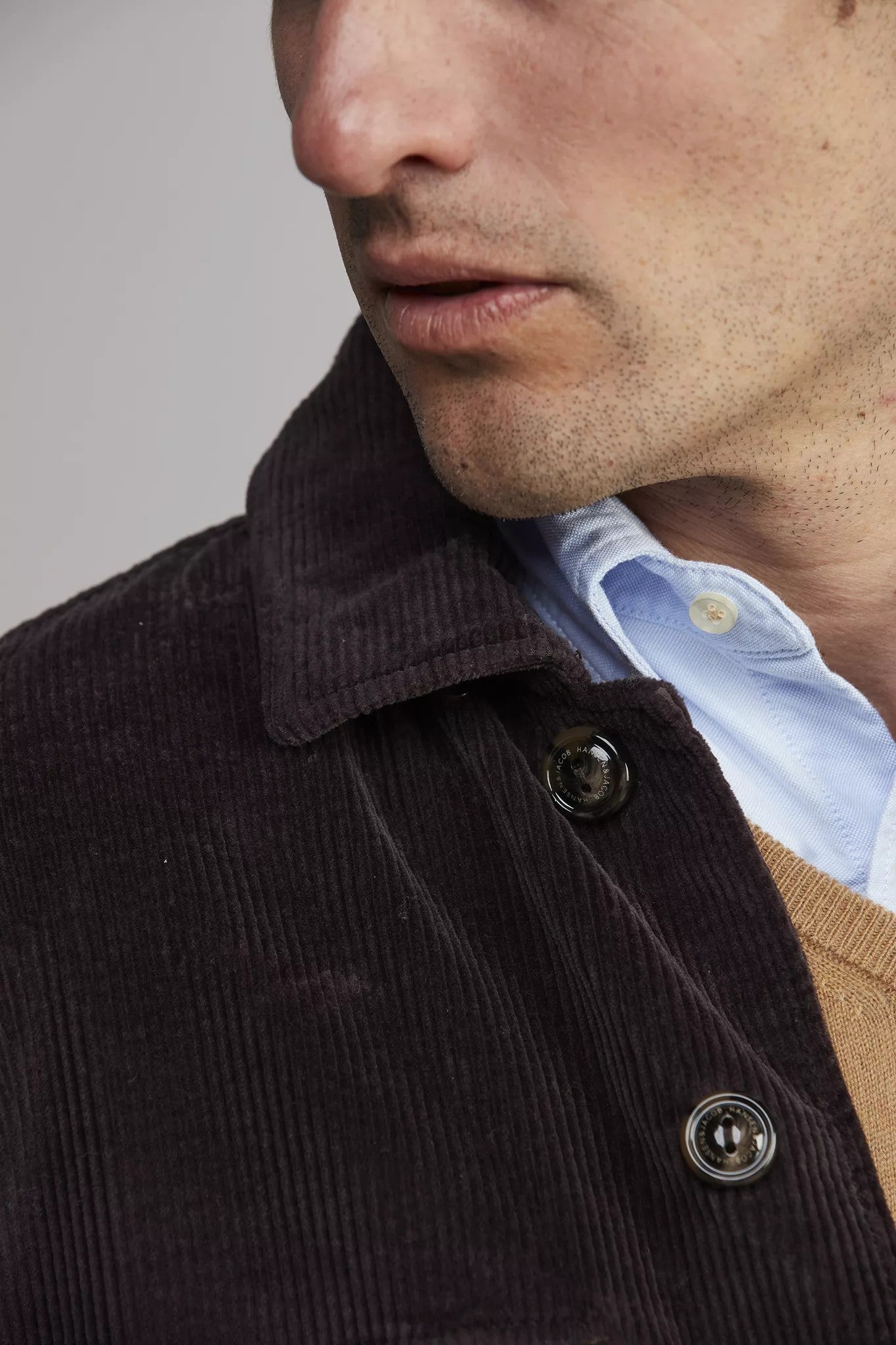 Hansen & Jacob Corduroy Overshirt Brun