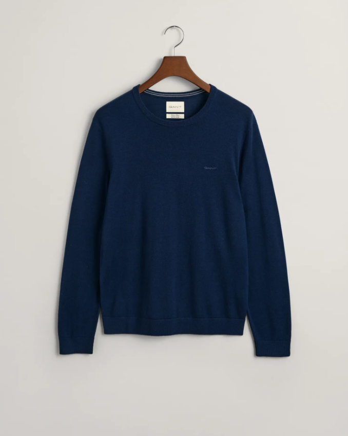 Gant Extrafine Merino Rundhals Marine