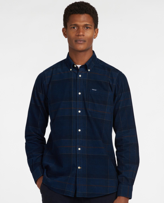 Barbour Blair Skjorte Tailored Fit Cord Blå