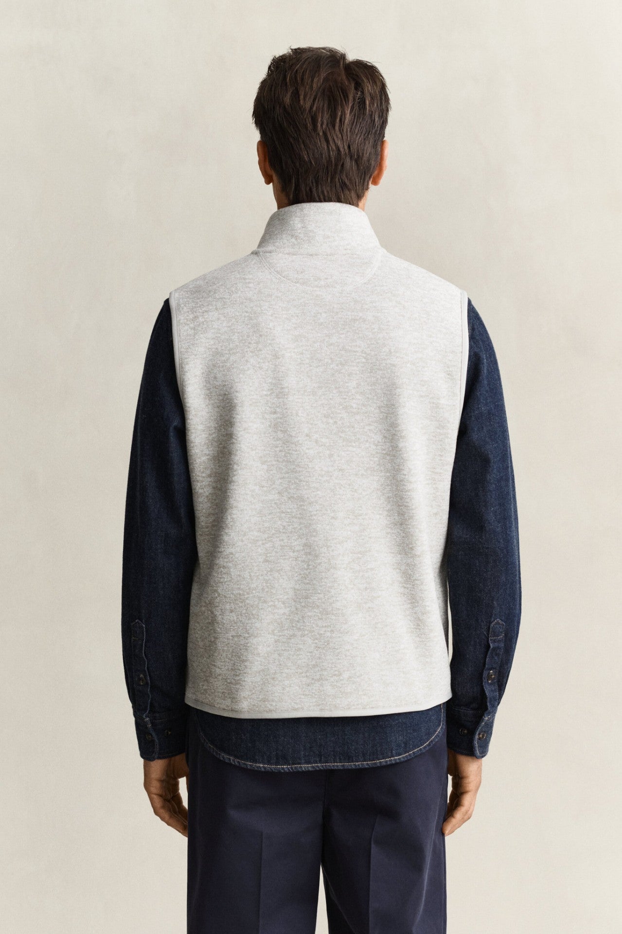 Gant Zipped Fleece Vest Grå