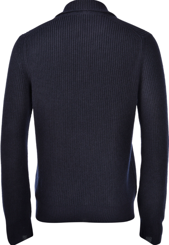 Gran Sasso Skipper Polo Fisherman's Rib Merino Marine
