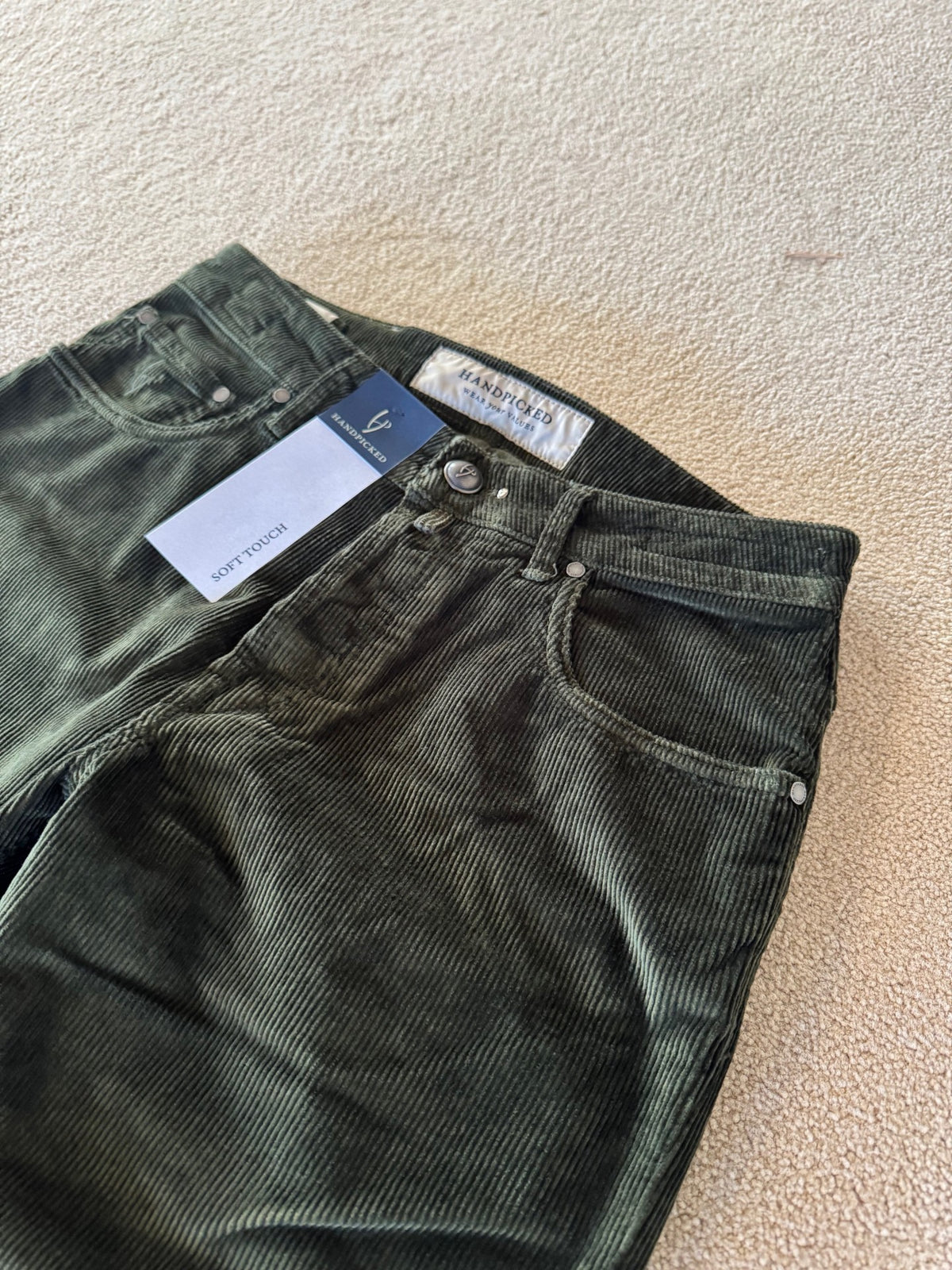 HandPicked Ravello Cord 5-Pocket Grønn