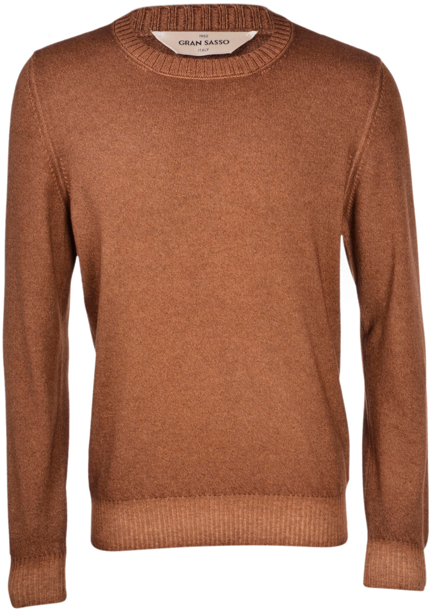 Gran Sasso Genser Pullover Ull/Kashmir Kobberbrun