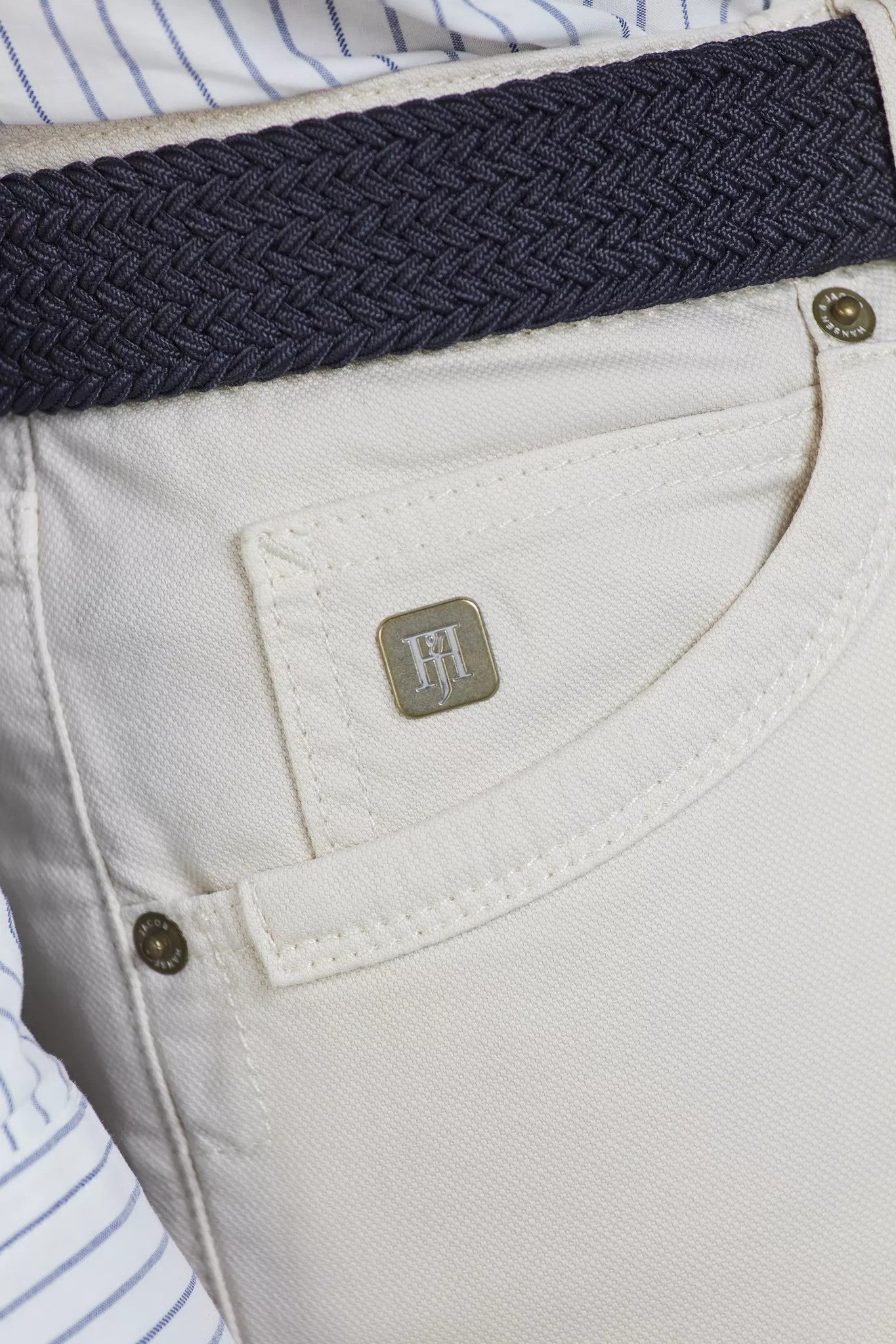 Hansen & Jacob 5-Pocket Bomull Hvit