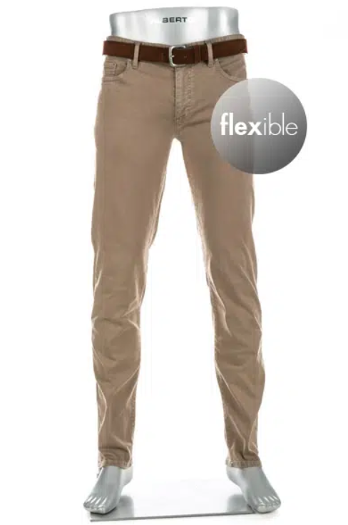 Alberto 5-Pocket Super Stretch Bomullsbukse Beige