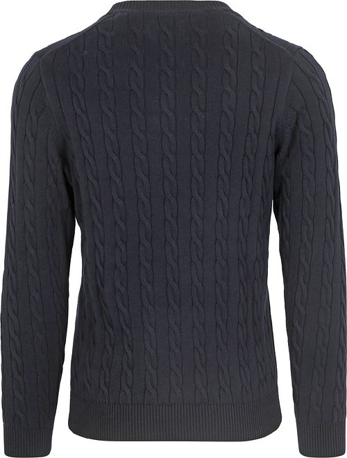 Gant R-Hals Kabelstrikket Genser Marine