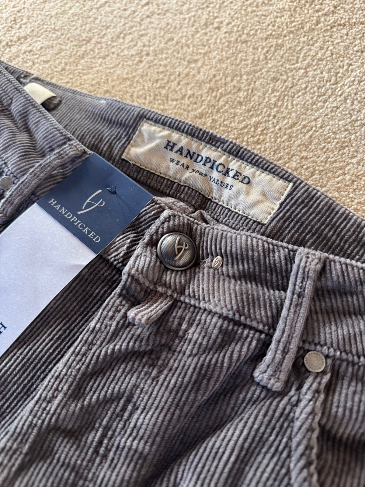 HandPicked Ravello Cord 5-Pocket Grå