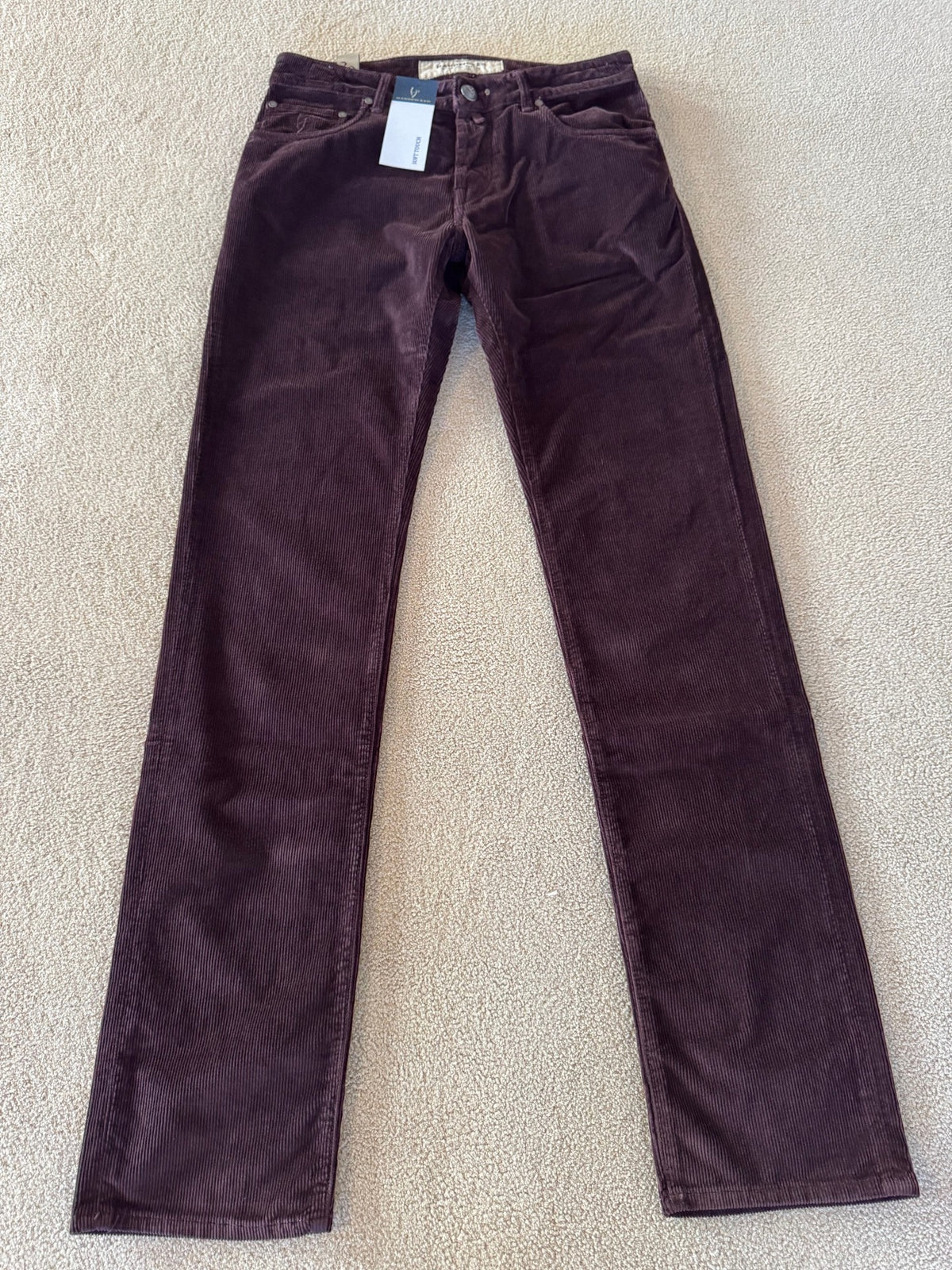 HandPicked Ravello Cord 5-Pocket Burgunder