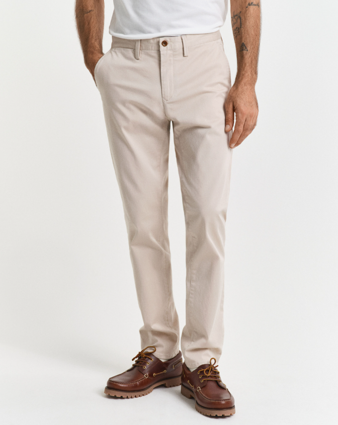 Gant Chinos Bomull Slim Lys Beige