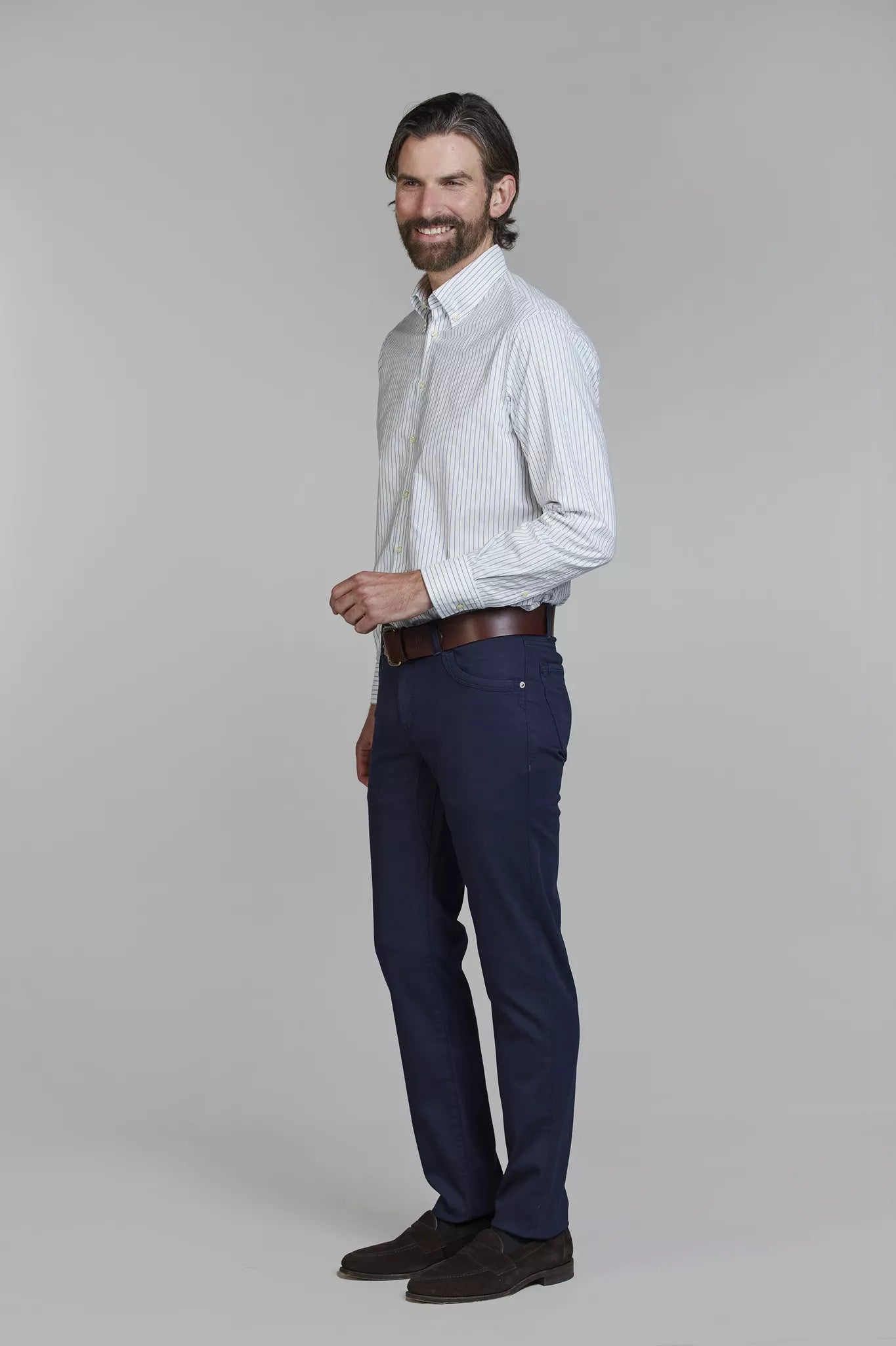 Hansen & Jacob 5-Pocket Bomull Marine