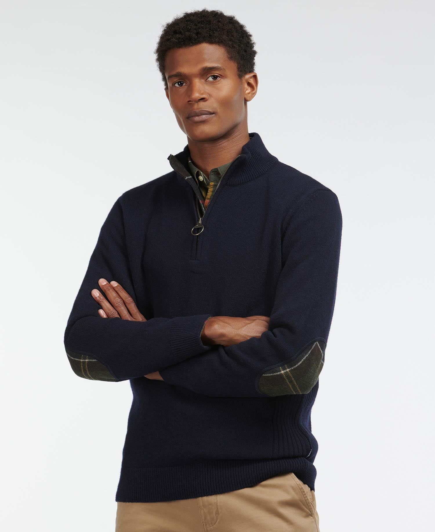 Barbour Holden Half Zip Ull Mørkeblå