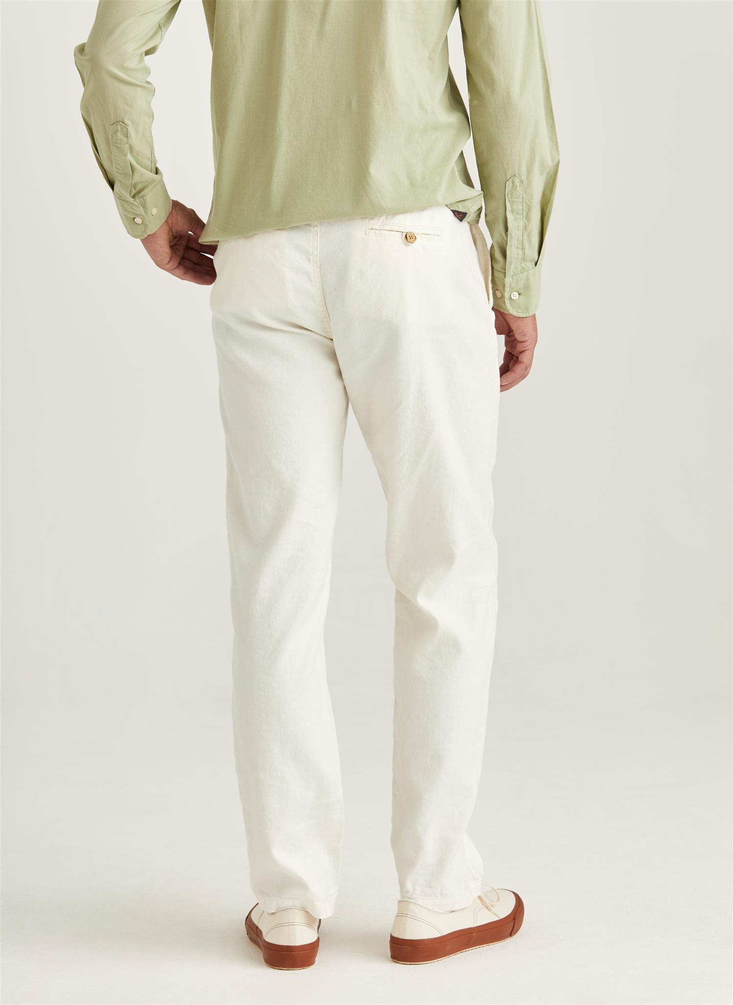 Morris Fenix Linen Bukse Off-White