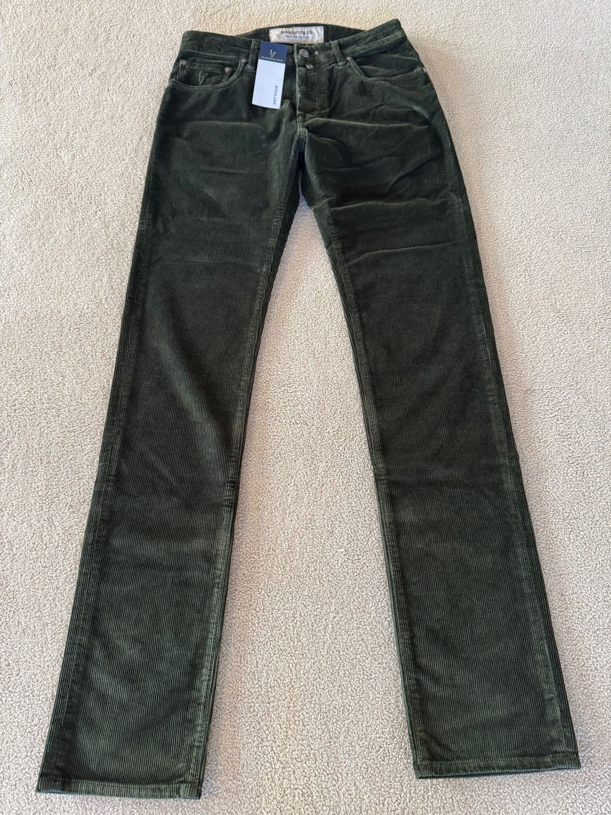 HandPicked Ravello Cord 5-Pocket Grønn