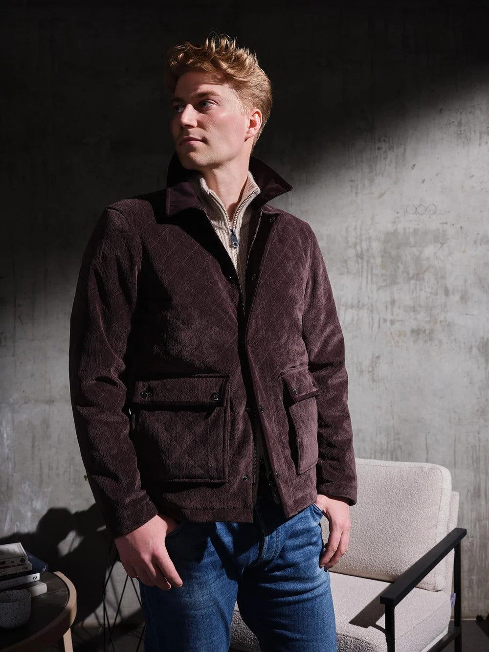 Monel Adrian Quilt Jakke Brun