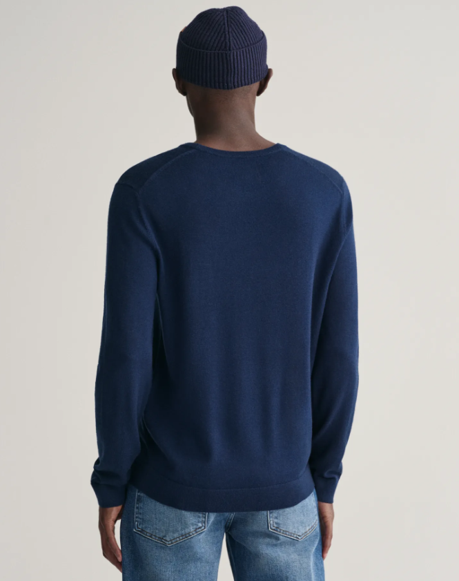 Gant Extrafine Merino Rundhals Marine