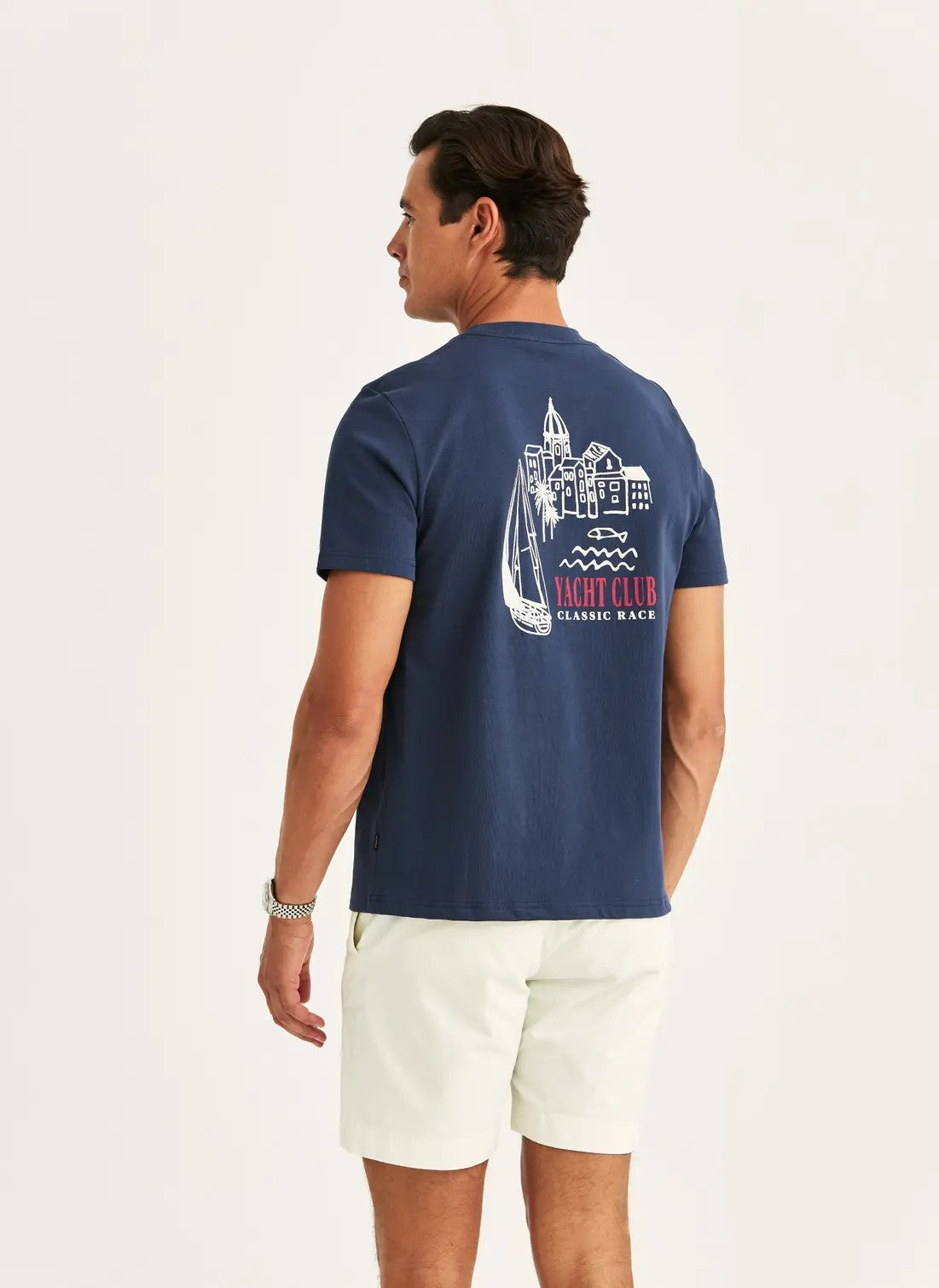 Morris Neville T-shirt Bomull Marine