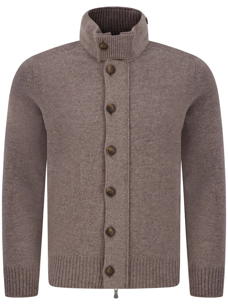 Gran Sasso Cardigan M/Knapper-Glidelås Brun
