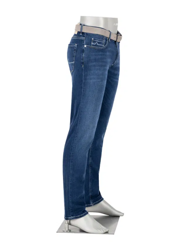 Alberto Jeans PIPE Super Stretch Blå M/Steinfarge