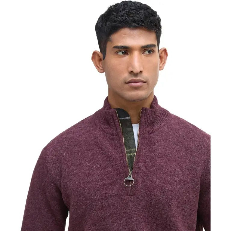 Barbour Holden Half Zip Ull Burgunder