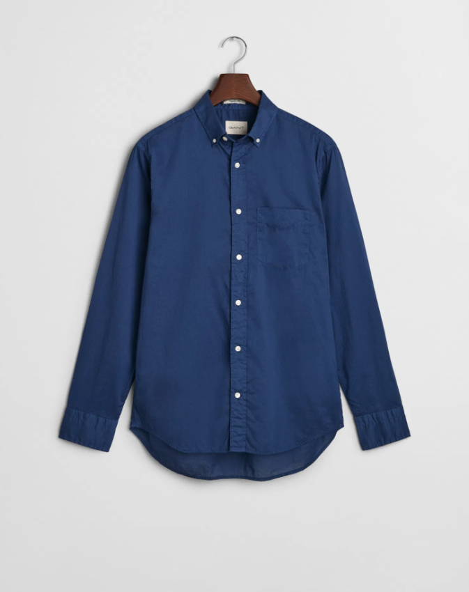 Gant Sunfaded Voile L/Erm Skjorte Bomull Blå