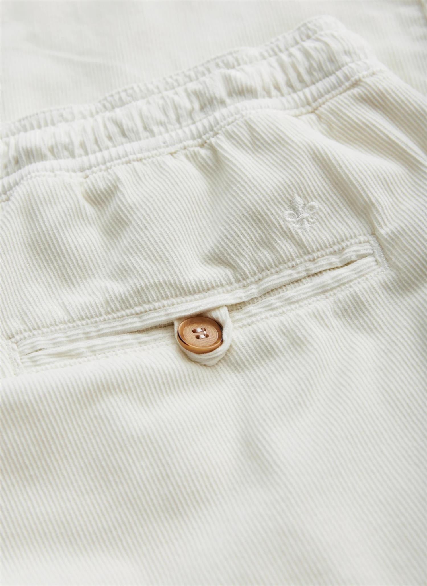Morris Fenix Cord Shorts Bomull Kremhvit