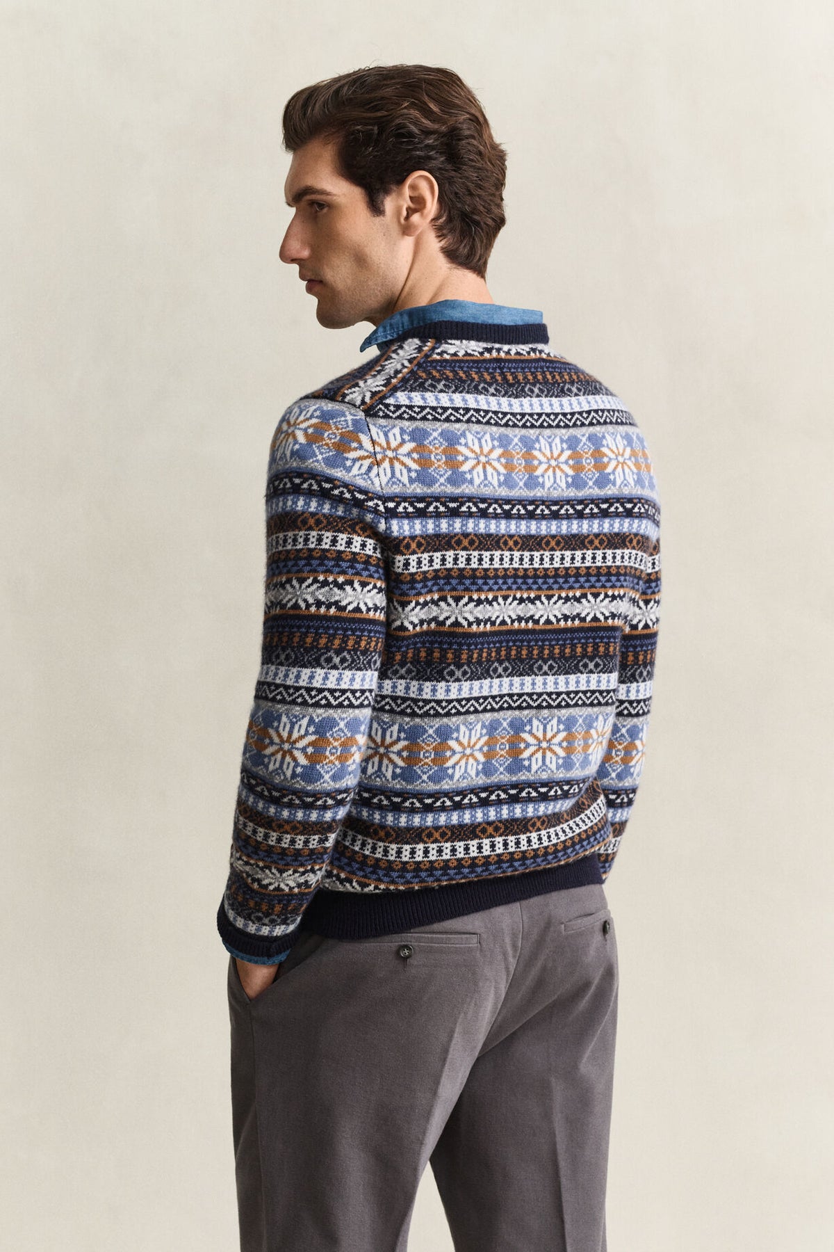 Gant Fair Isle Genser Mønster Blå