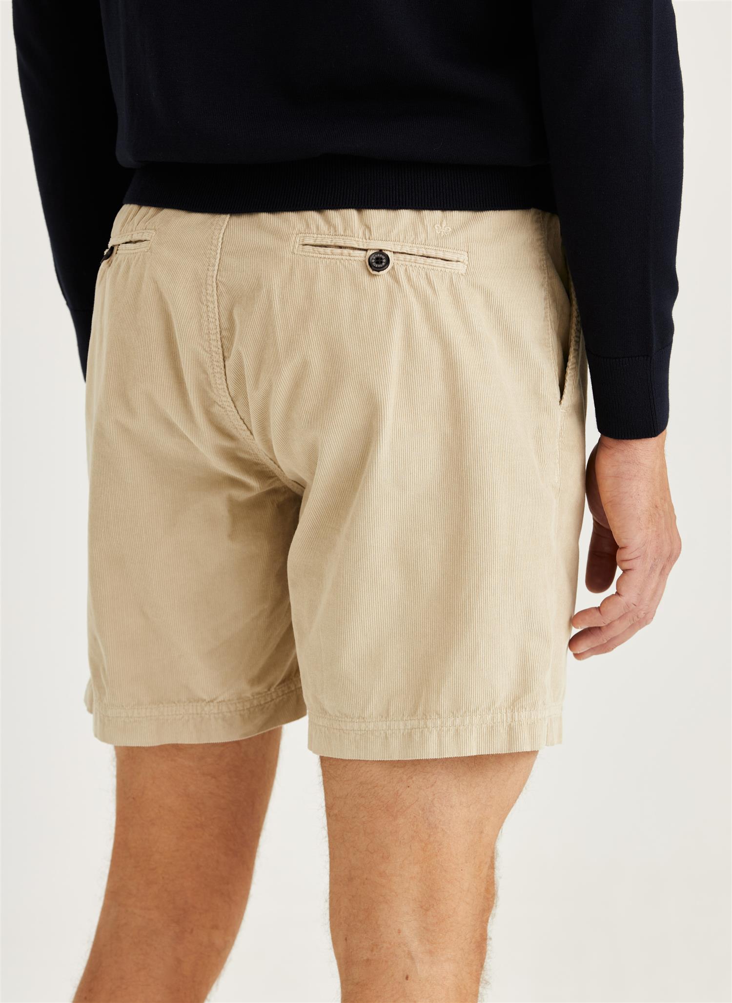 Morris Fenix Cord Shorts Bomull Khaki