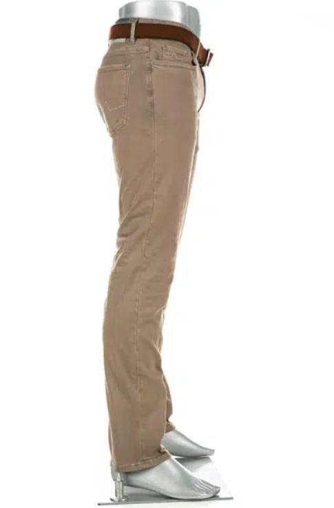 Alberto 5-Pocket Super Stretch Bomullsbukse Beige