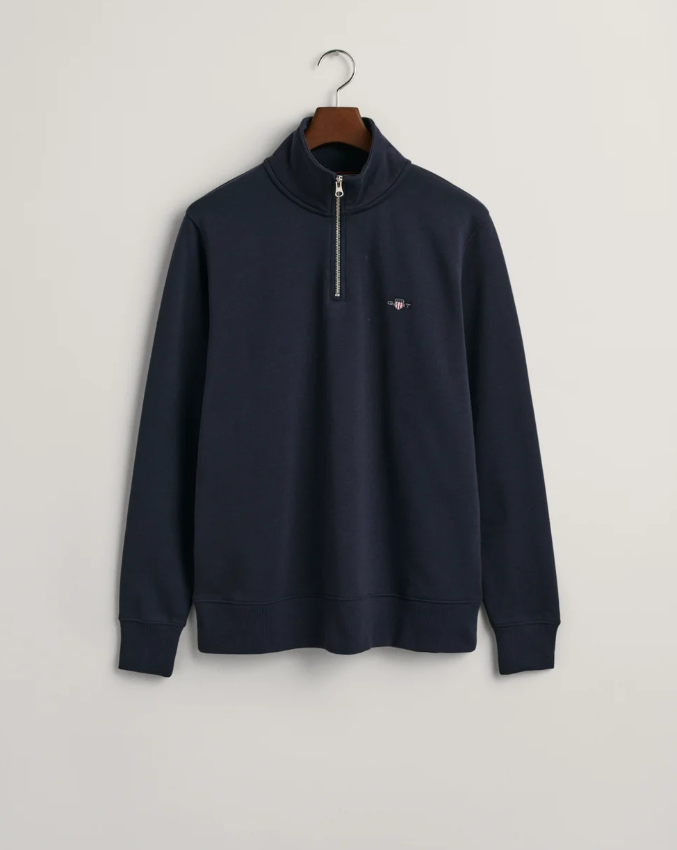 Gant Shield Bomull Half Zip Marine