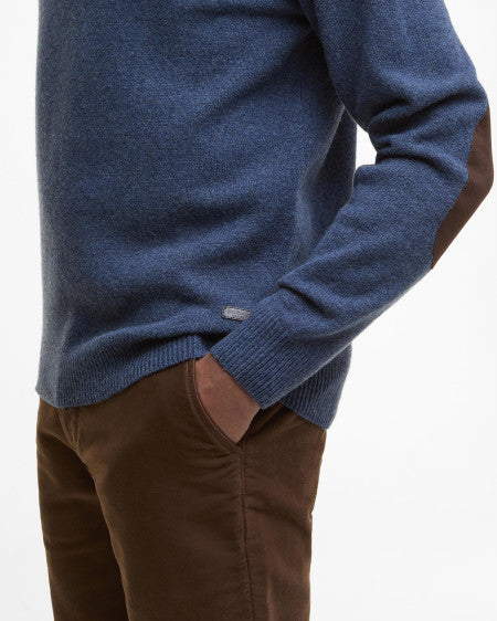 Barbour Essential Patch Half Zip Mellomblå