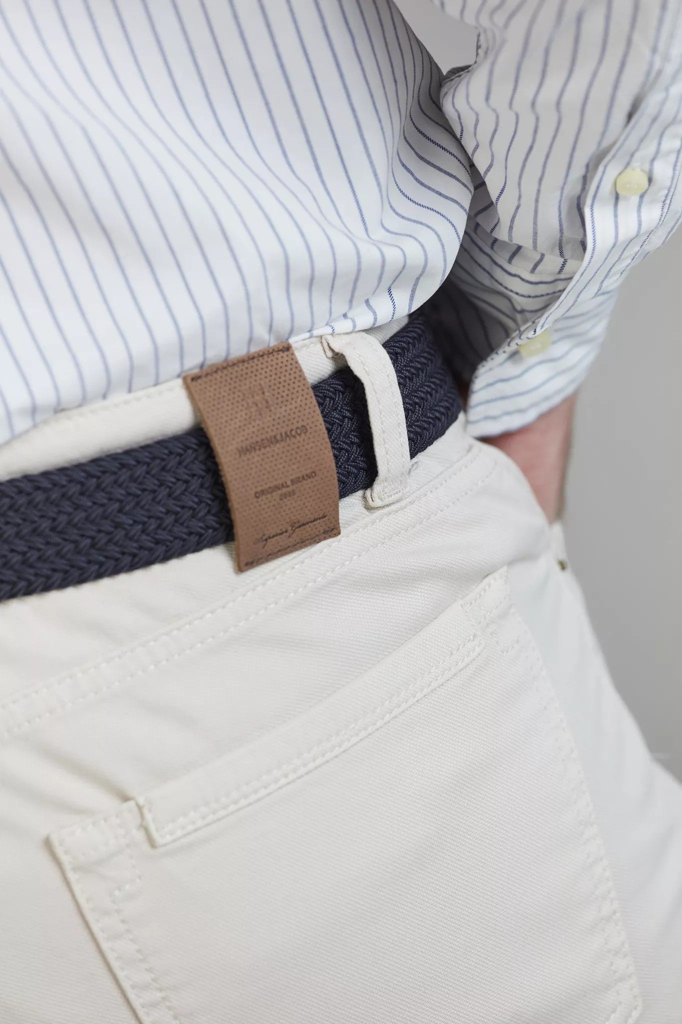 Hansen & Jacob 5-Pocket Bomull Hvit