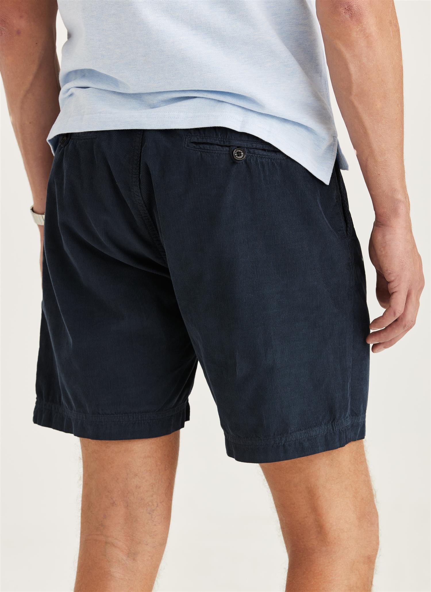 Morris Fenix Cord Shorts Bomull Marine