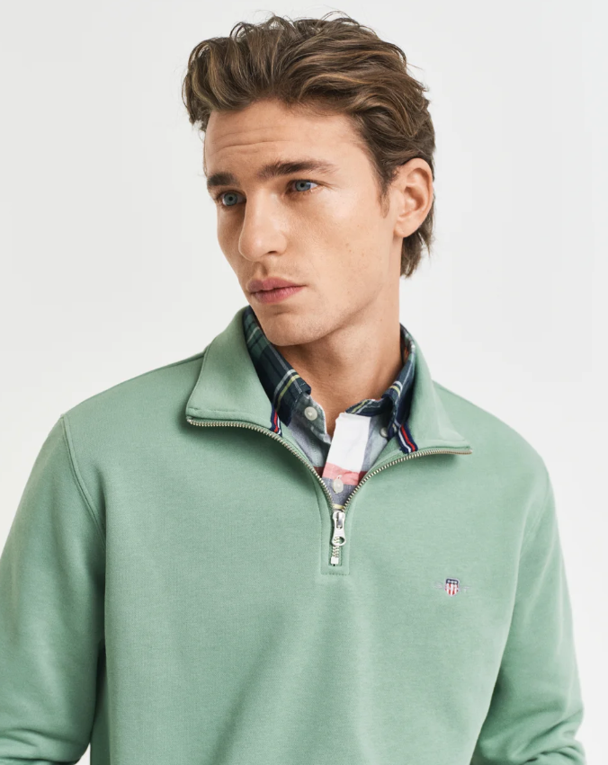 Gant Shield Bomull Half Zip Grønn