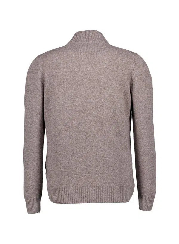 Gran Sasso Half Zip Merino/Kashmir M/Ribb Brun