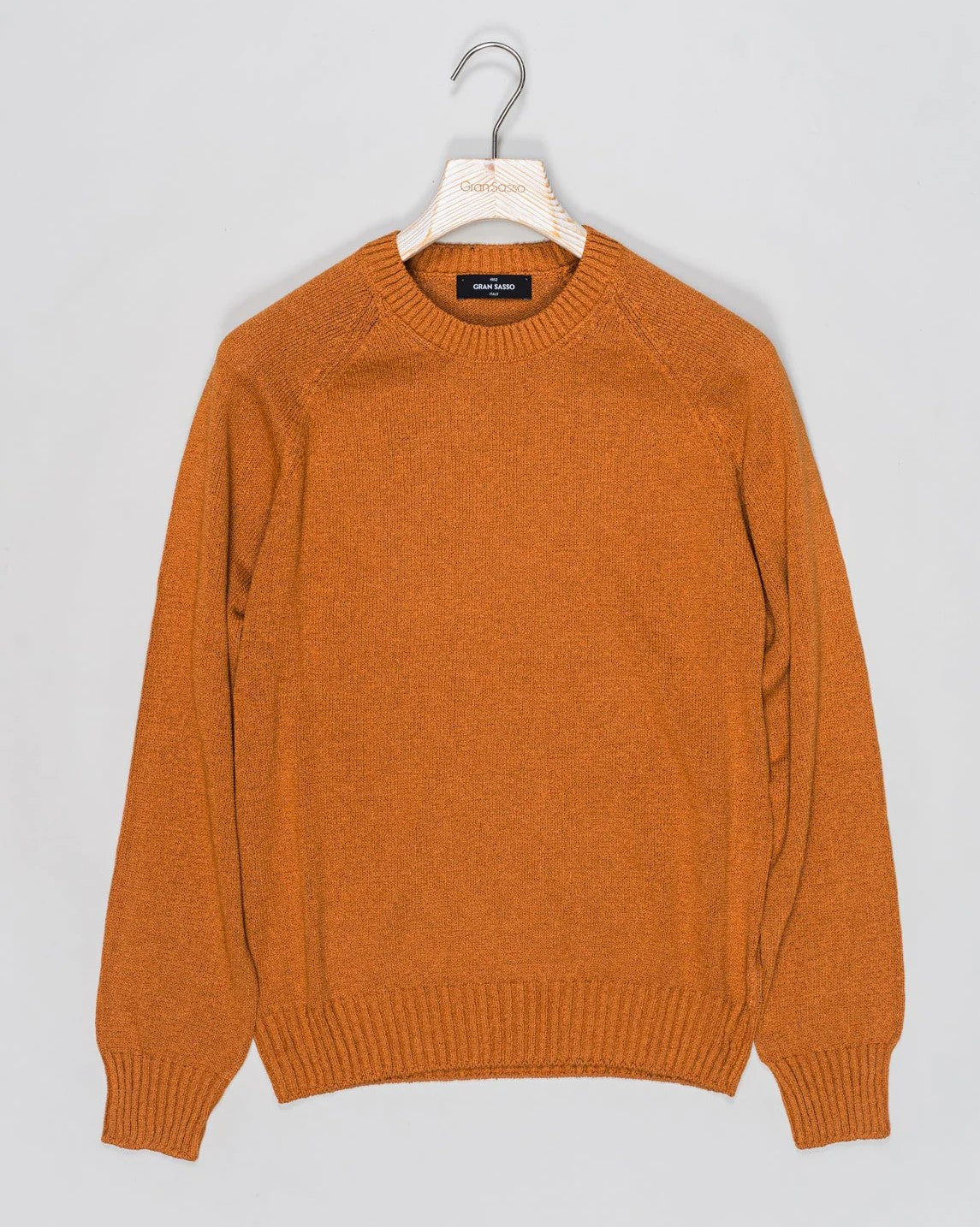 Gran Sasso Genser Rund Hals Bomull/Cashmere Oransje