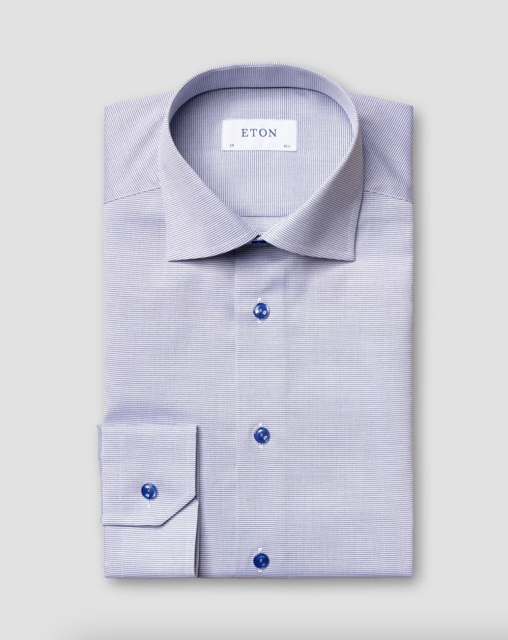 Eton Skjorte Contemporary Fit Blå Mønstret skjorte på bord