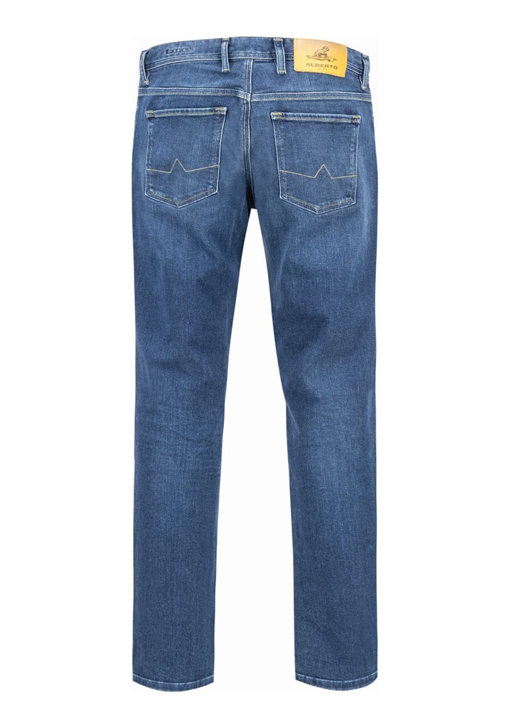 Alberto Jeans Regular Fit Blå bakfra
