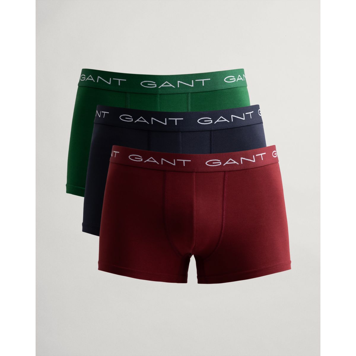 Gant Boxer Trunk 3-Pack Grønn/Marine/Rød