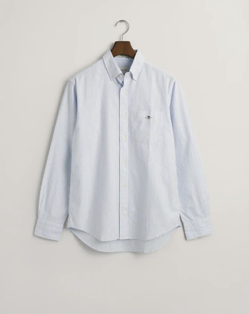 Gant Skjorte Oxford Pinstripe Lyseblå