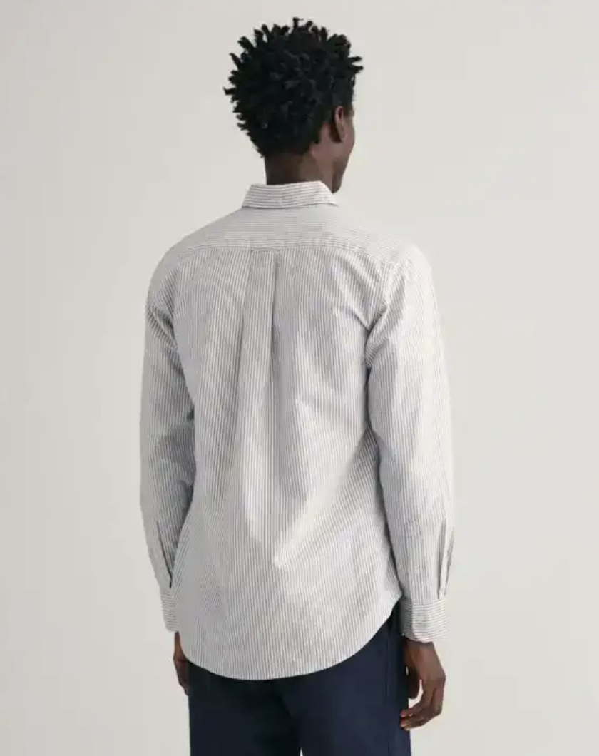 Gant Skjorte Oxford Pinstripe Blå