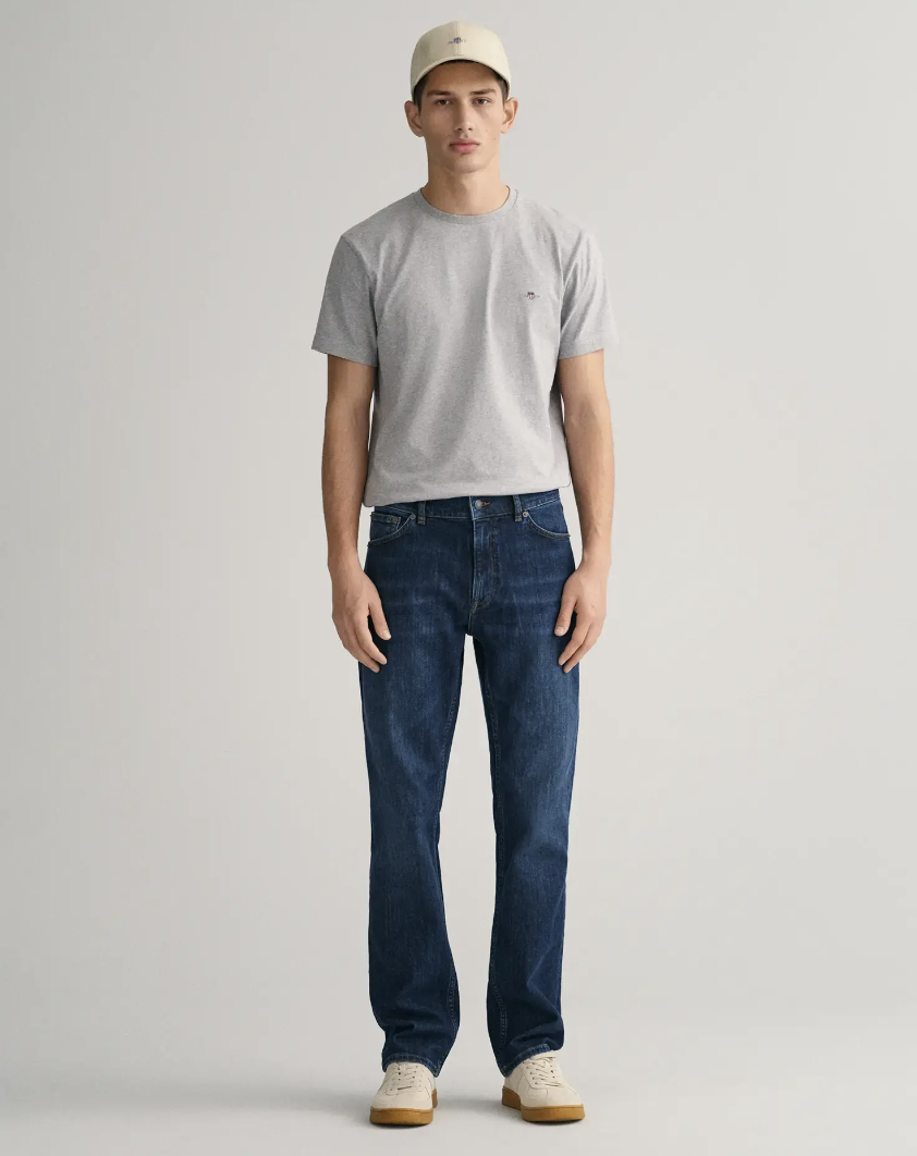 Gant Jeans Regular Fit Mørk Blå