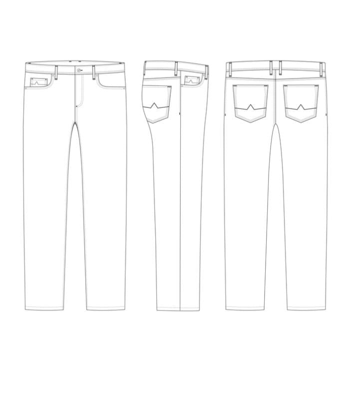 Alberto bukse 5-lommer Regular Fit Beige