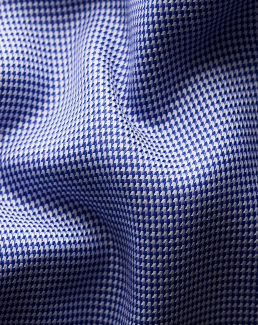 Eton Skjorte Contemporary Fit Blå Hundetann stoffbit